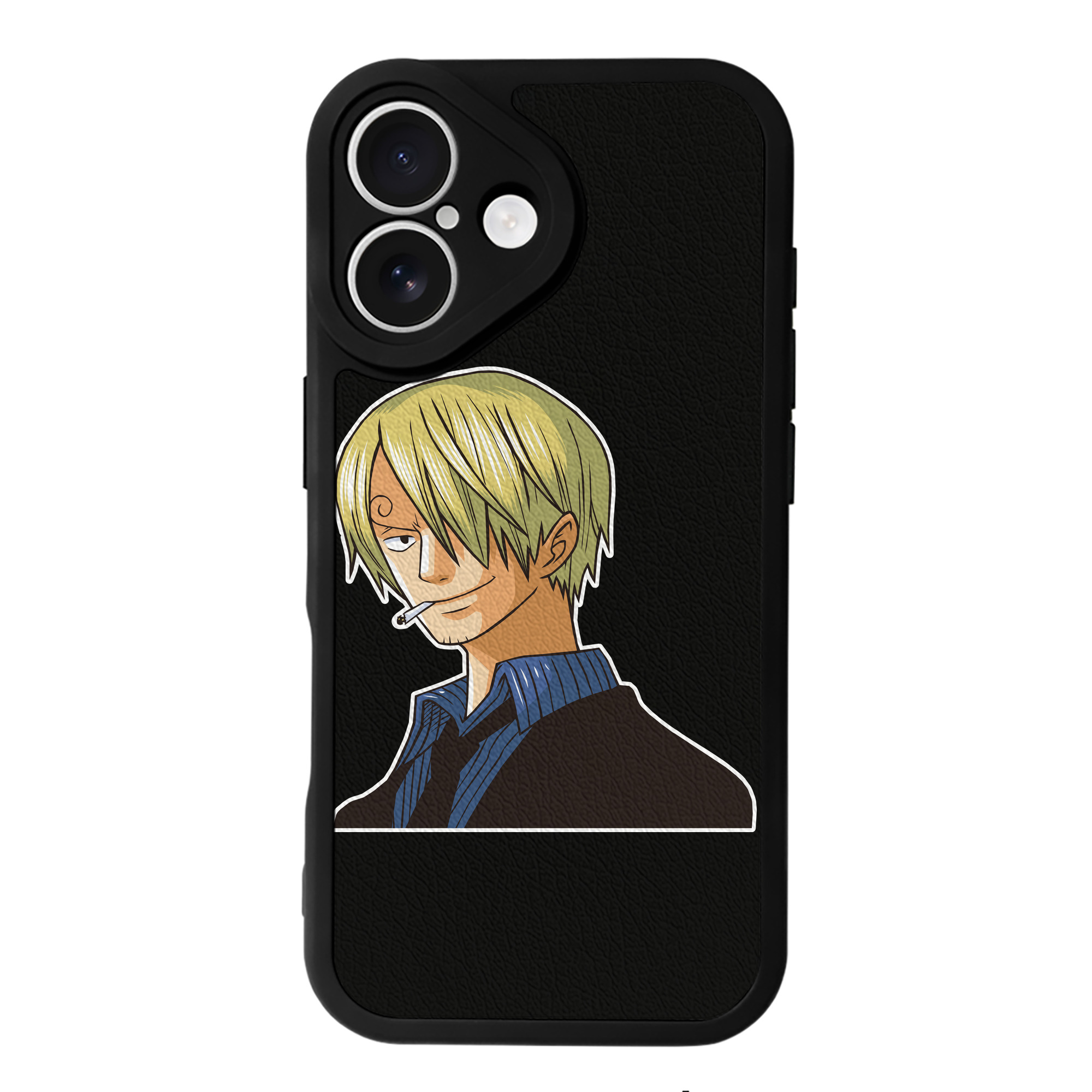 （画像用） ワンピース サンジ ONE PIECE Sanji 【iPhone 16シリーズ対応】シリコンスマホケース（レザー調） 材質：シリコン